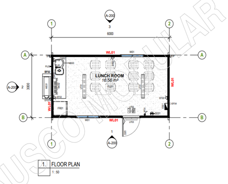 Froth Modular 6X3 Lunchroom