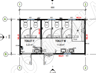 Froth Modular 6X3 Toilet